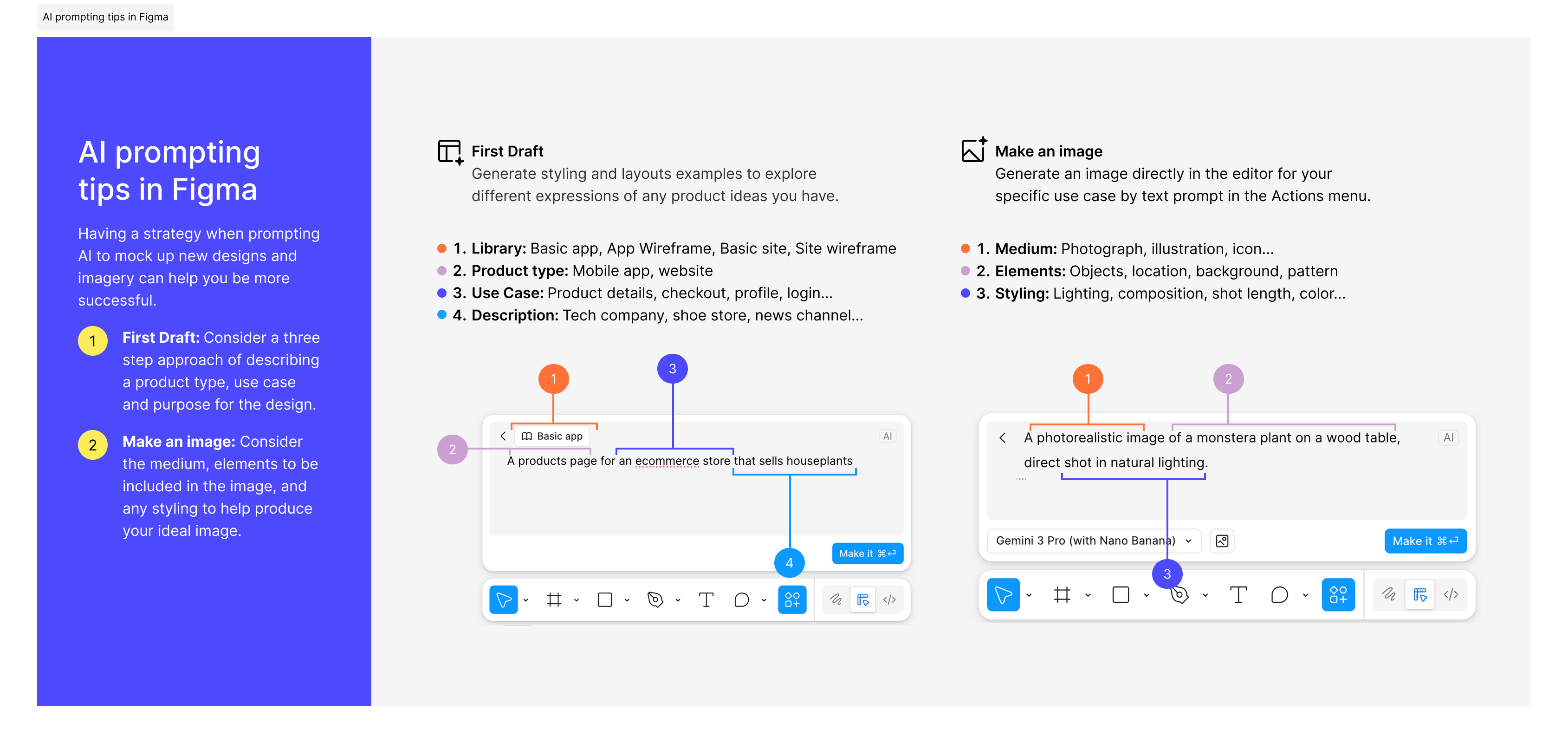 Figma AI — prompting tips